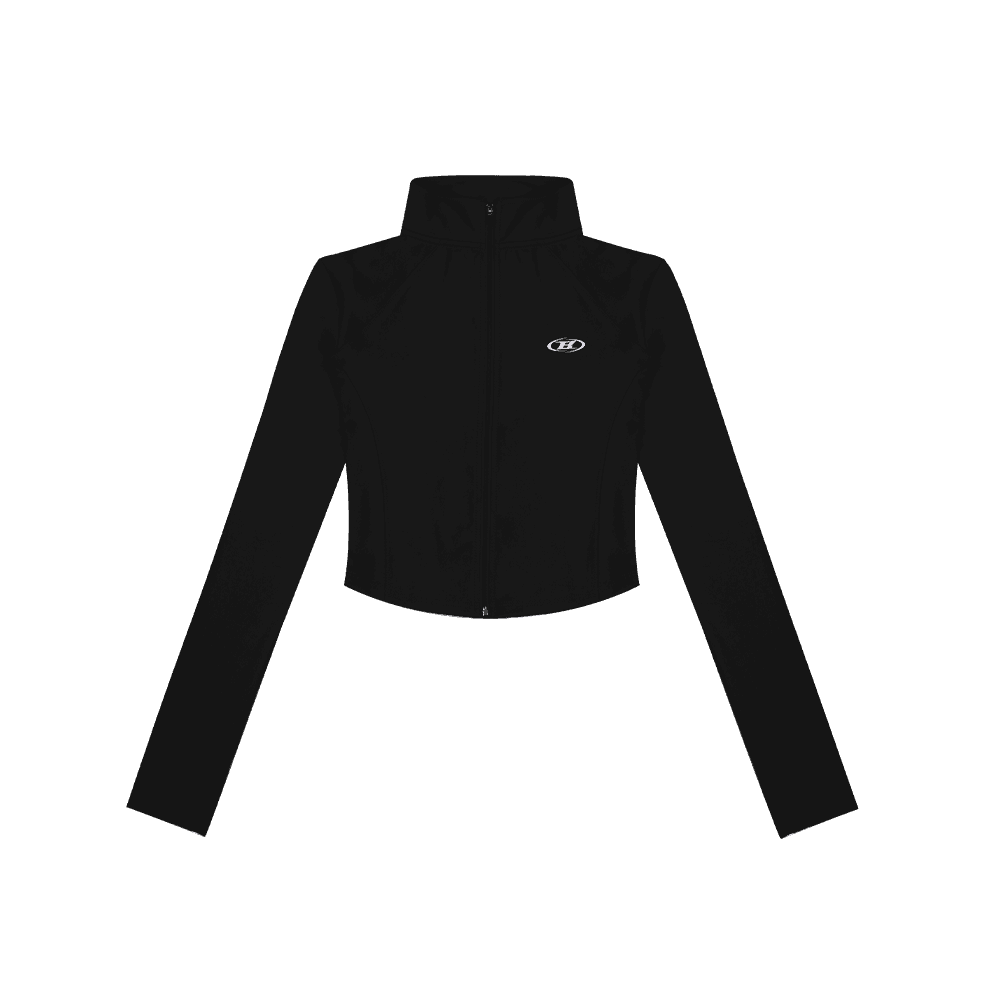 FULL ZIP-UP CROP JACKET(BLACK)
