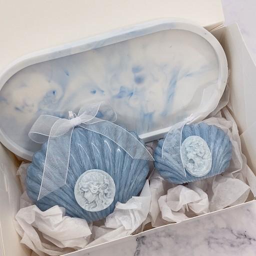 ★세트★빛나는 조개캔들 세트(조개 대+소+석고 트레이)