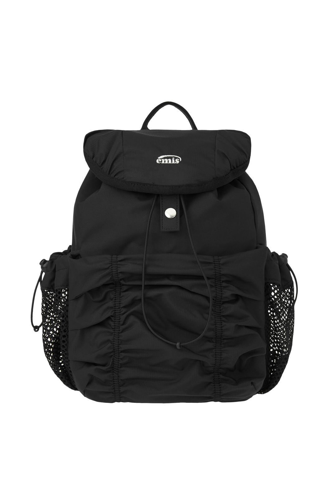 SHIRRING BACKPACK-BLACK
