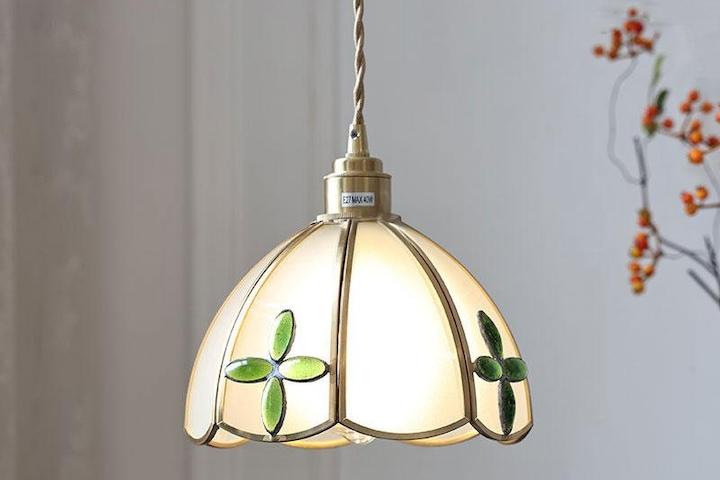 [해외] 노르딕 인테리어 스테인드글라스 천장조명 식탁조명 펜던트 클로버