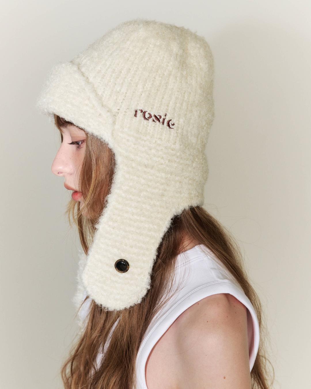 Buckle Knitted Hat _Ivory