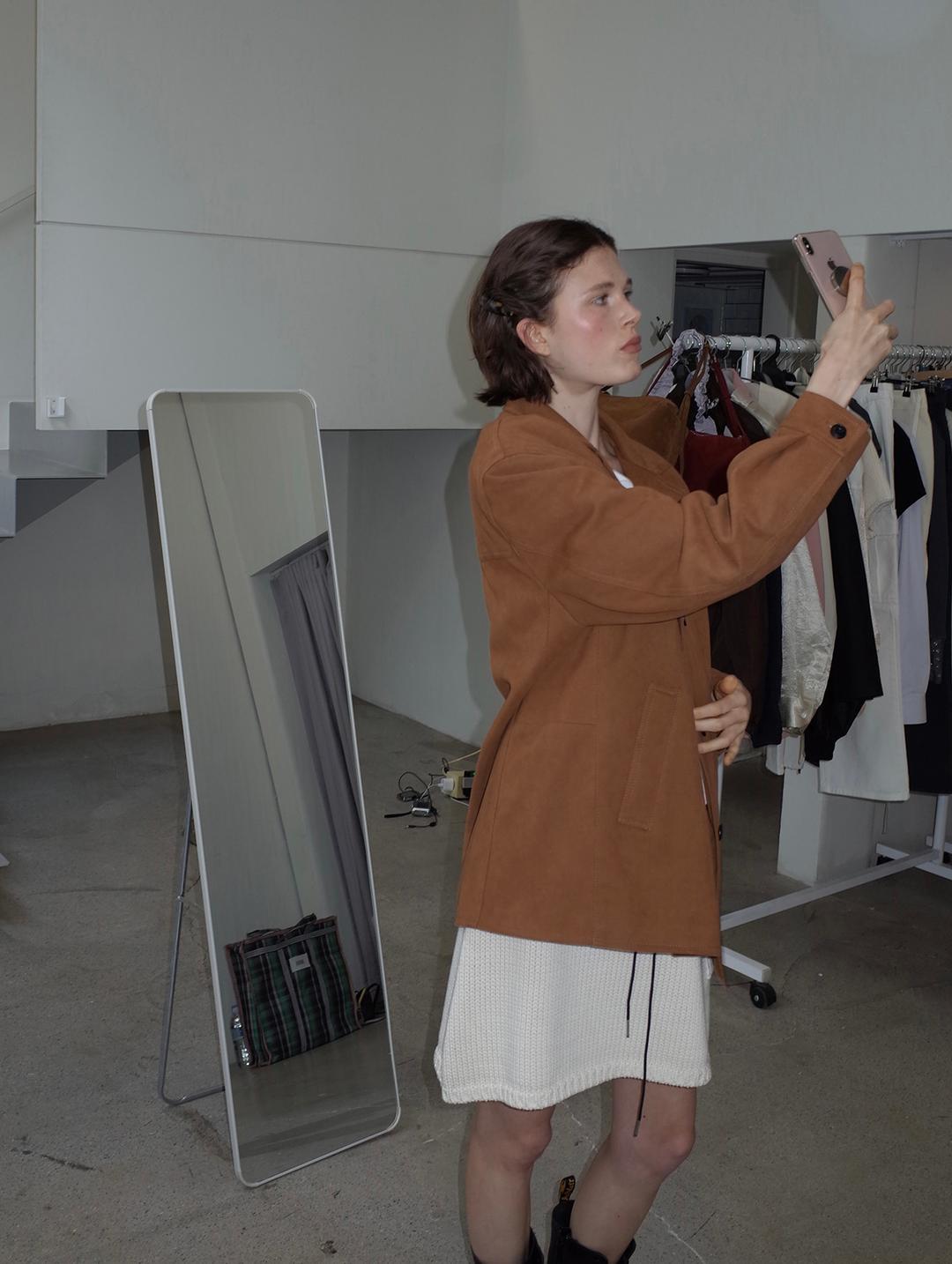 VINTAGE SUEDE JACKET - CAMEL