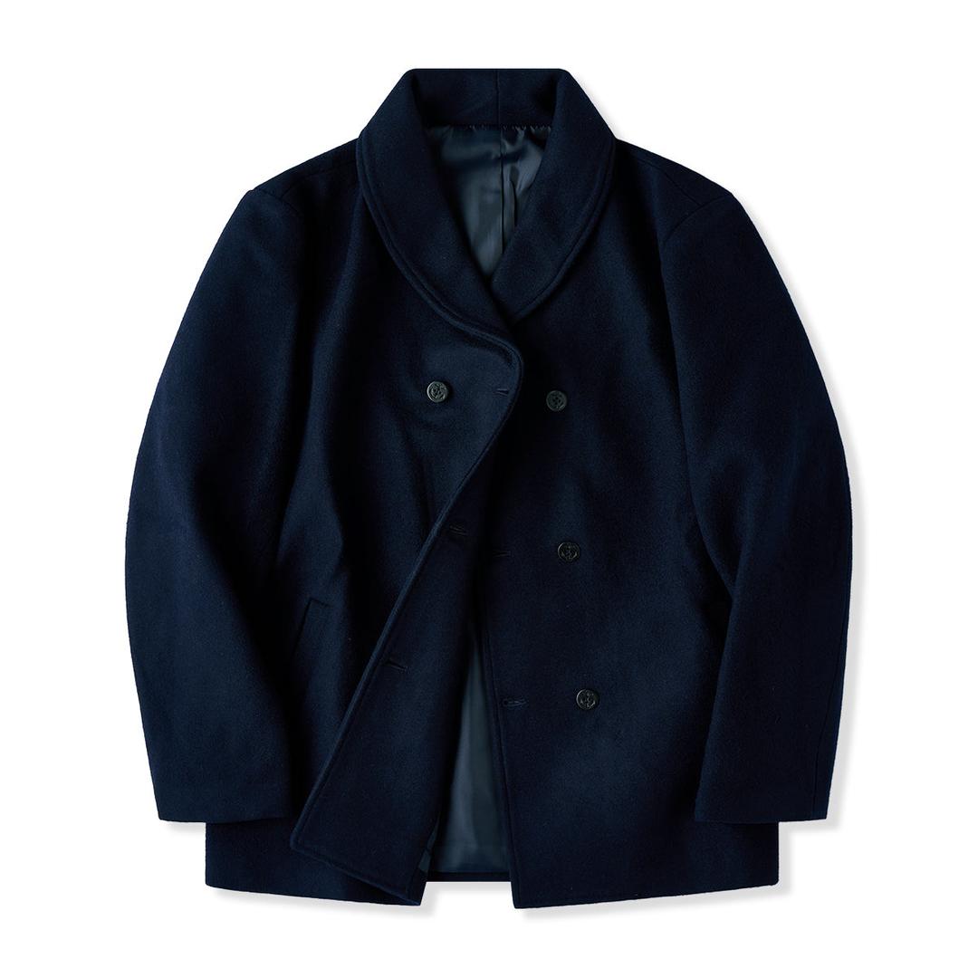 더블 브레스트 숄칼라 피코트