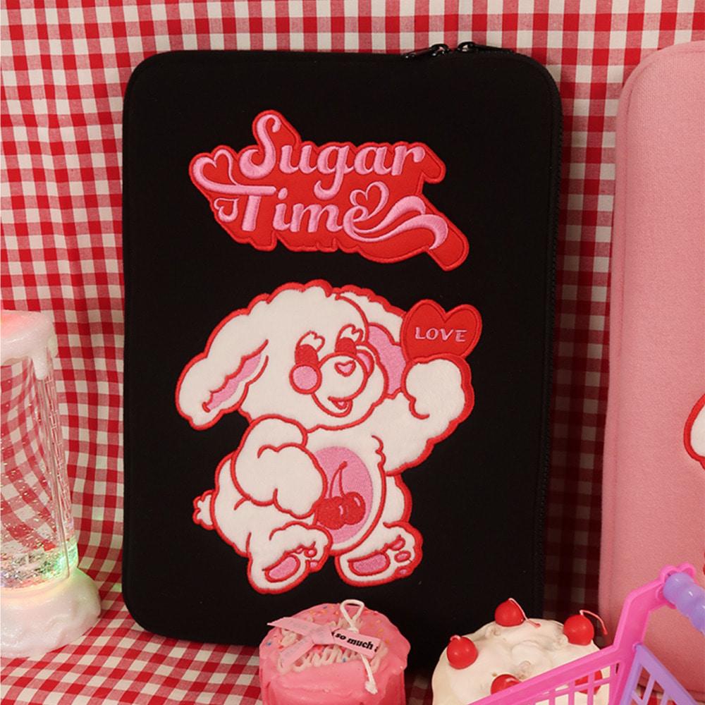 SUGAR TIME LAPTOP/iPAD POUCH (BLACK)