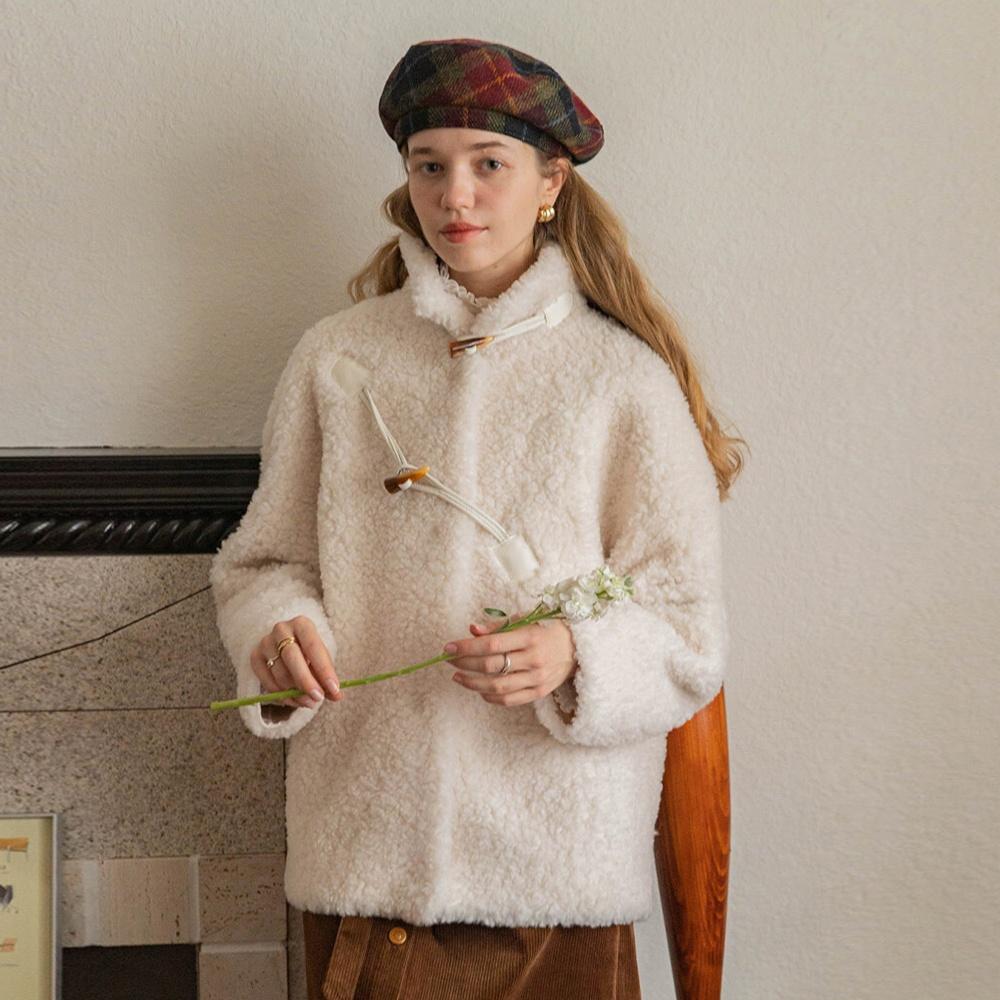 BABY BEAR wool coat_white