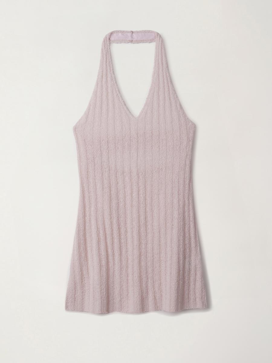 OEF Halter Neck Knit Top (Baby Pink)