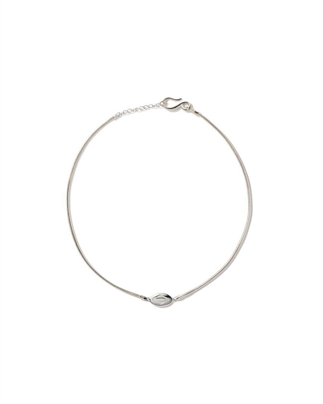 RHOMBUS SNAKE CHOKER_SILVER