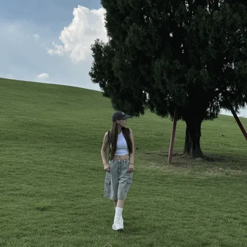 하프 카고 버뮤다 데님 (1color)