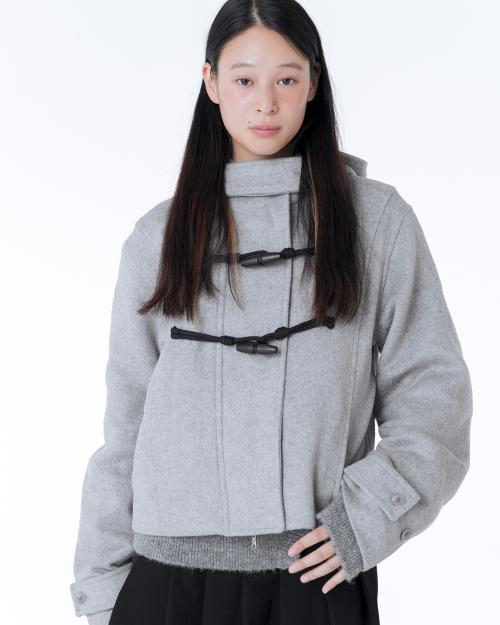 Duffle hoodie short coat GREY