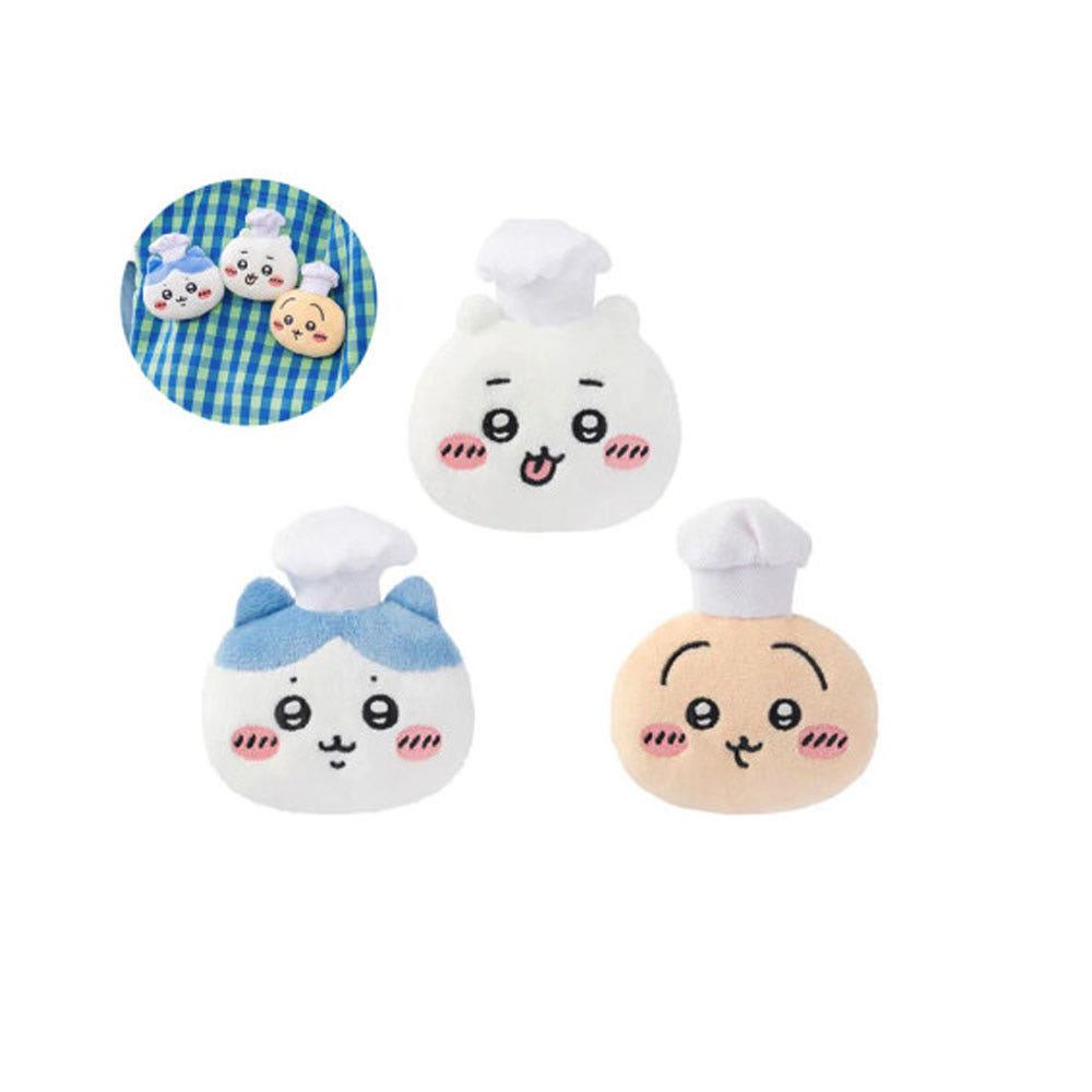 [3종 세트]치이카와 레스토랑 요리사 인형 페이스뱃지 3개 세트(치이카와, 하치와레, 우사기)