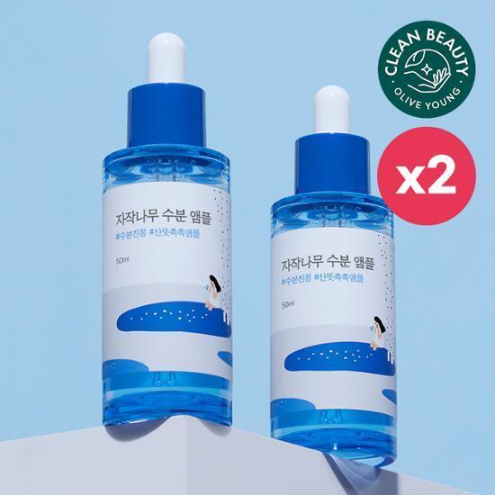 [총 100ml/속수분] 라운드랩 자작나무 수분 앰플 50ml 더블 기획