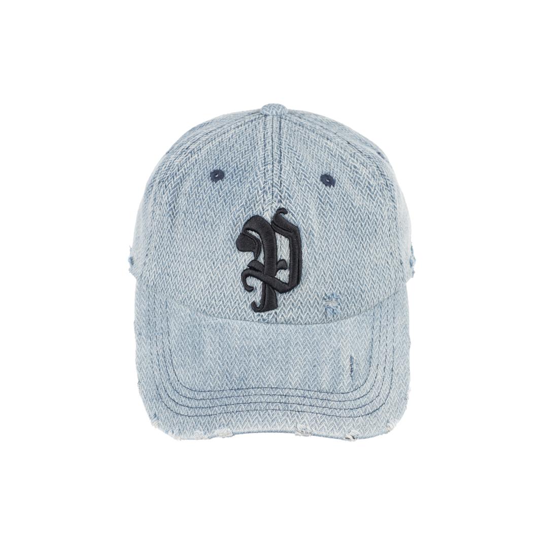헤링본 데님 워싱 볼캡