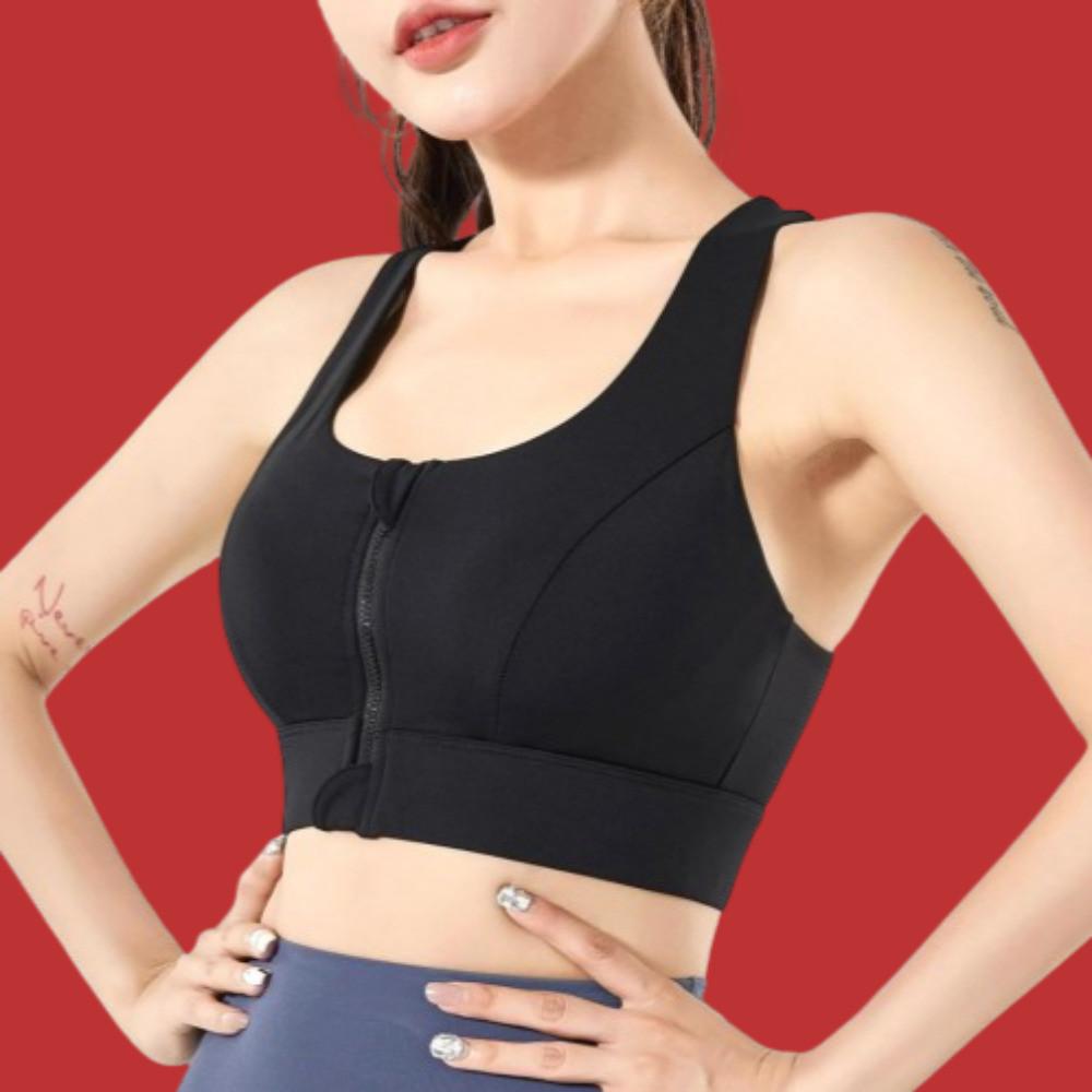 [필미업] 앞지퍼스포츠브라 하이서포트 일체형 스포츠브라