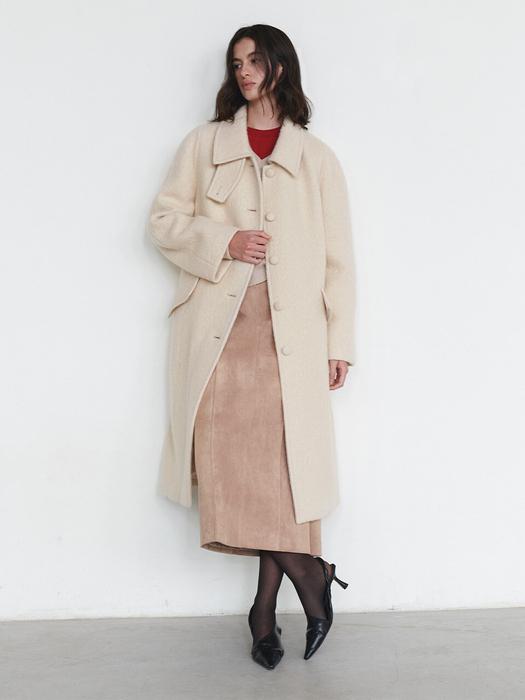 Wide Collar Hairy Coat SW4WH915-CW