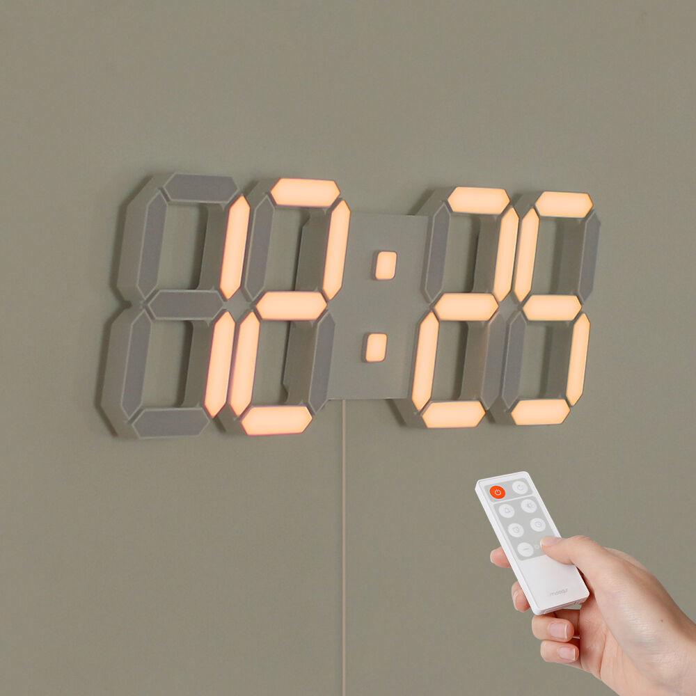 퓨어 39cm 슬림형 라지 3D LED 무소음 벽시계 2종 (리모컨 포함)