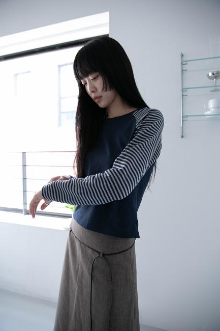 raglan stripe top(3colors)