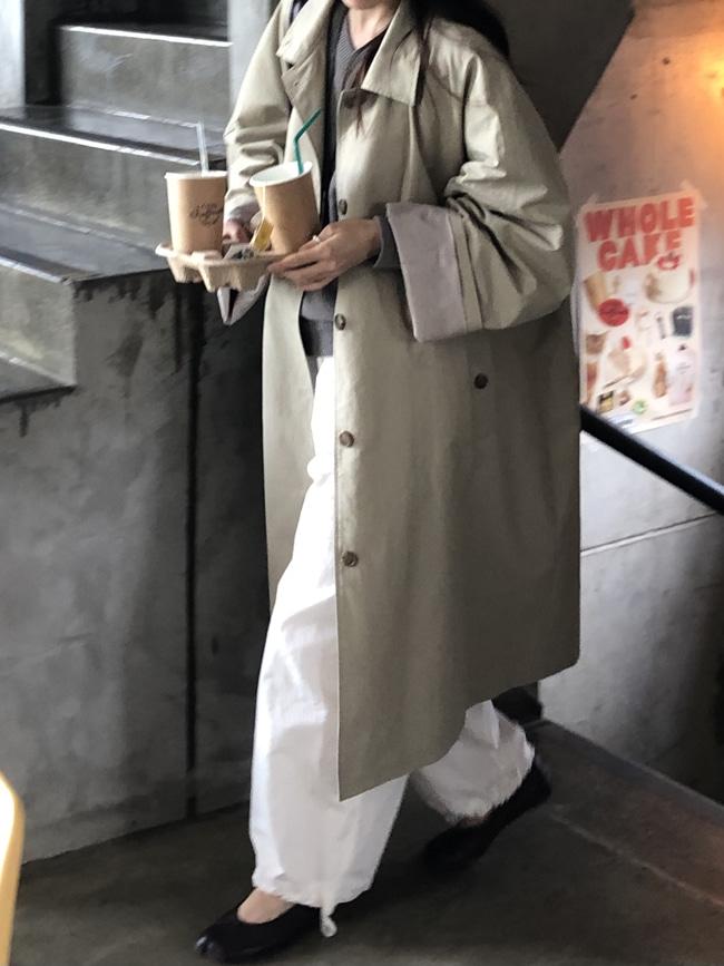 [Persona] single long trench coat