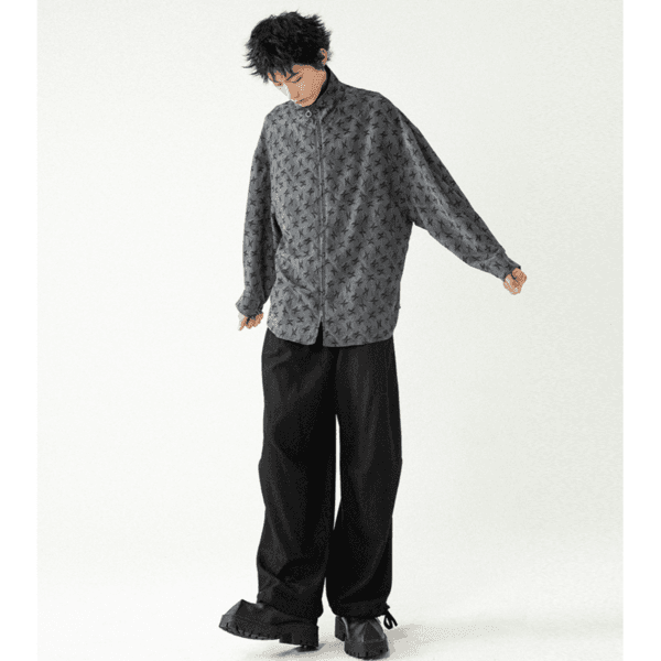 Butterfly Shadow zip-up shirt