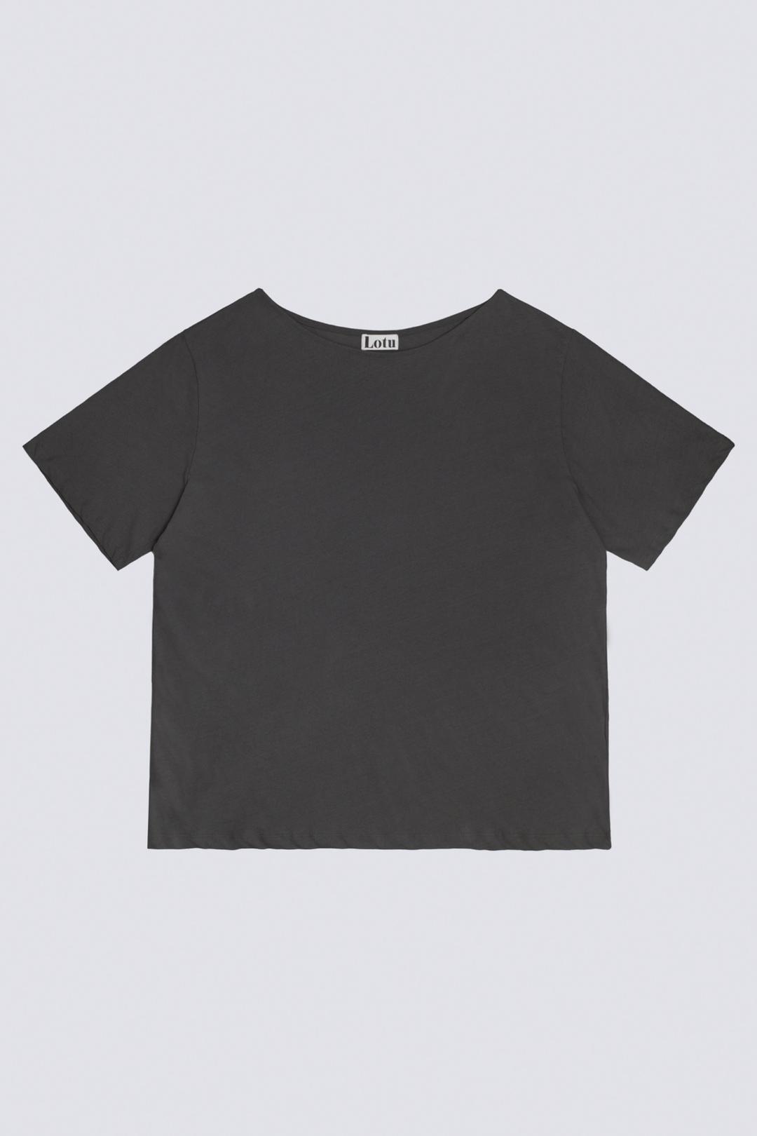 Contour off shoulder t, Charcoal