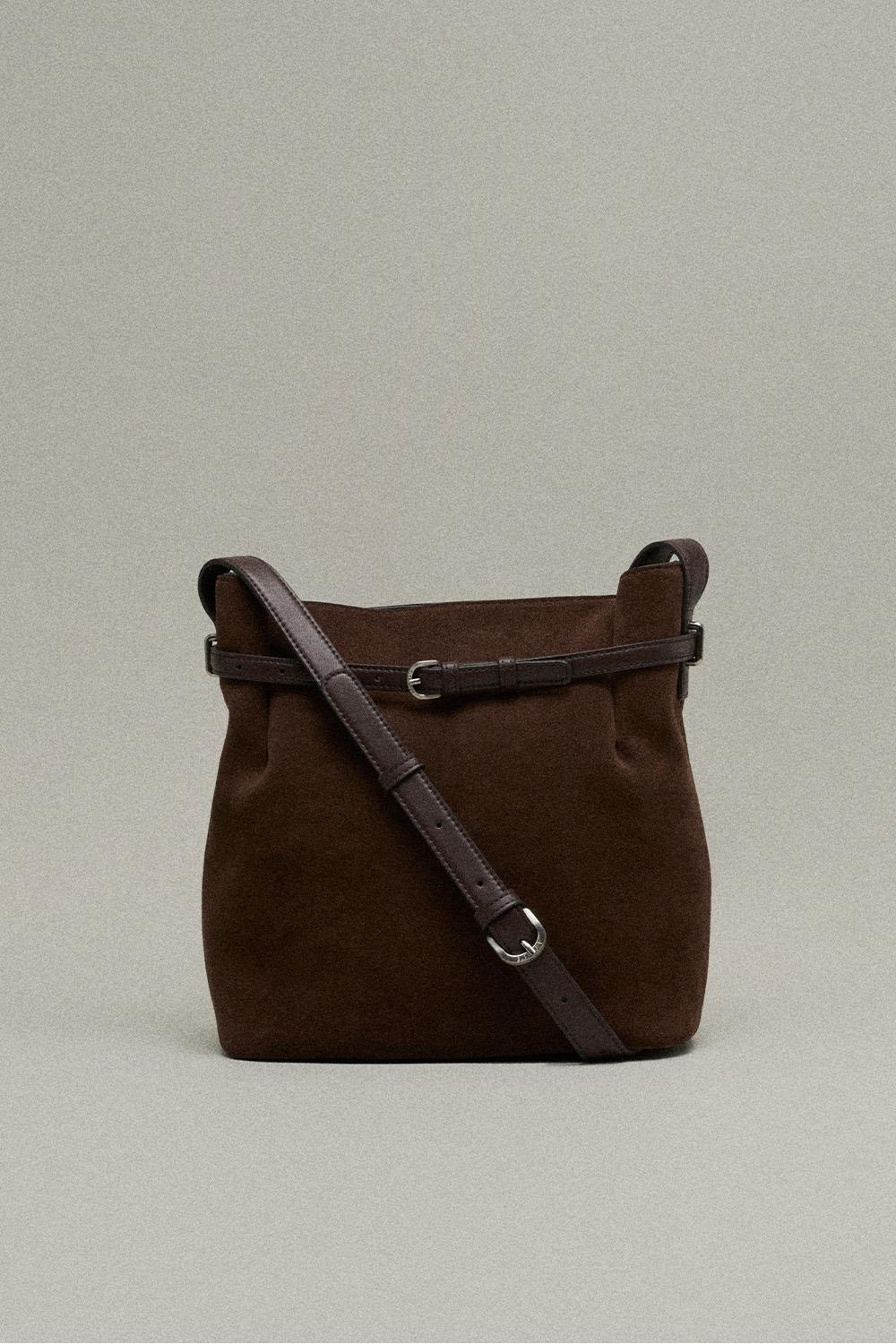 Mallory Large Bucket Bag Suede Brown 멜로리 라지 버킷백 스웨이드 브라운