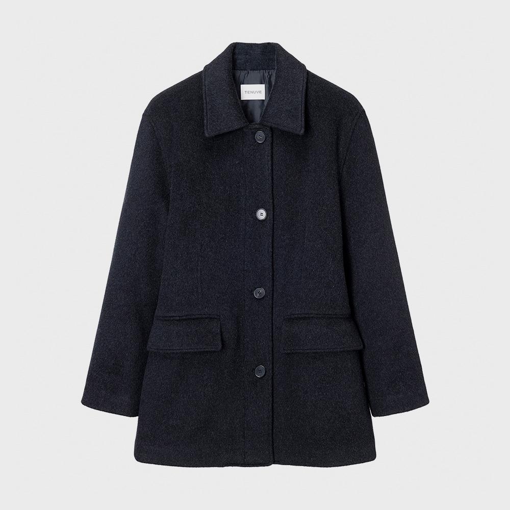 Half Length Wool Coat  · Dark Grey HA04_13