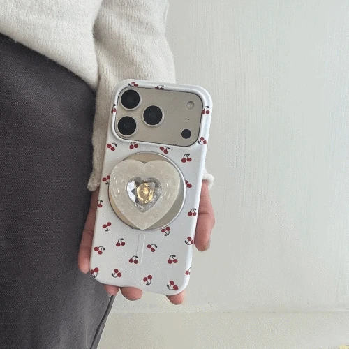 [SET]맥세이프 체리큐빅하트톡 케이스