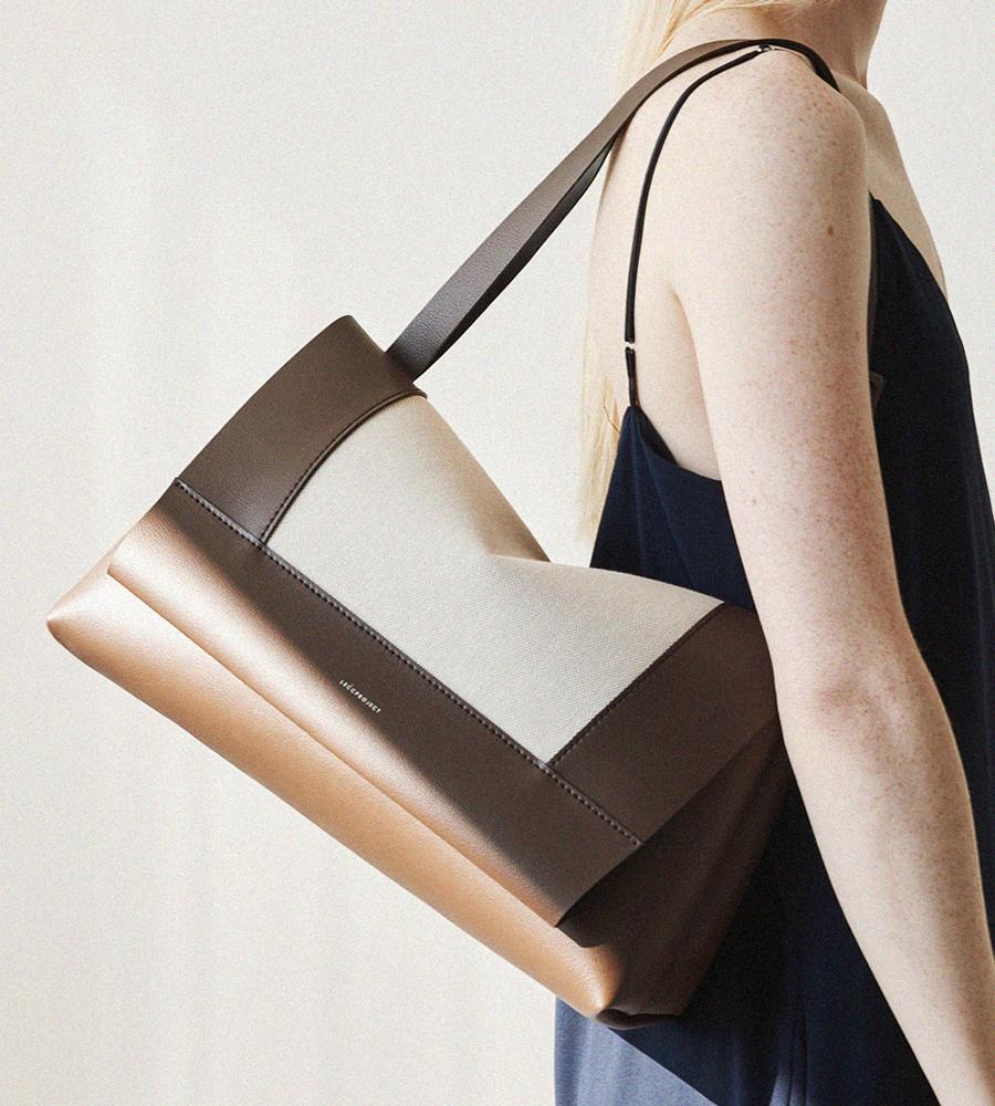 [LOW STOCK] MOD FLAP BAG L - COMBI BROWN