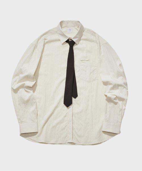 [넥타이 SET] 올데이 소프트 레이온 셔츠_Cream