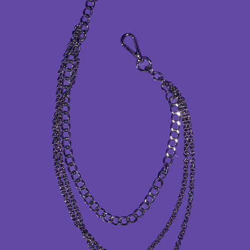 three-line chain keyring