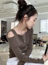 김아홉 deer shoulder knit