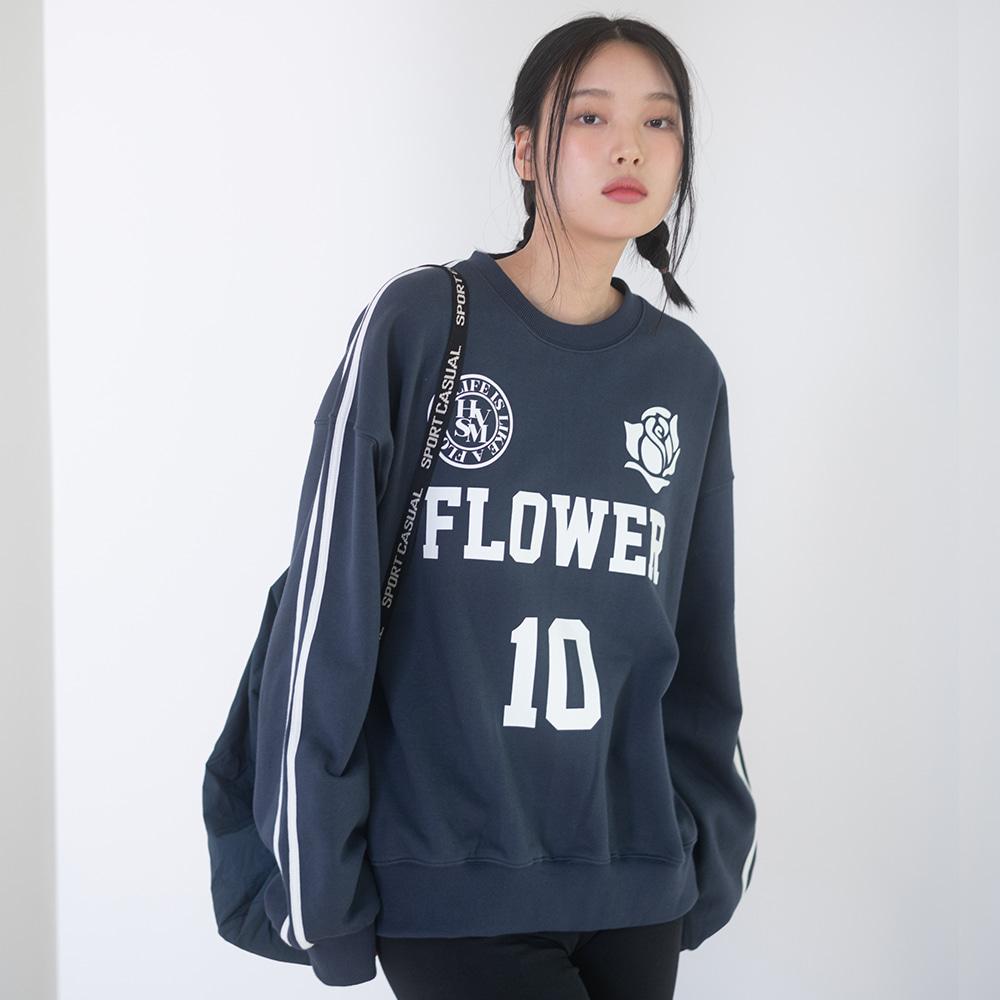 OVERSIZE FOOTBALL TEAM SWEATSHIRT(VINTAGE NAVY)