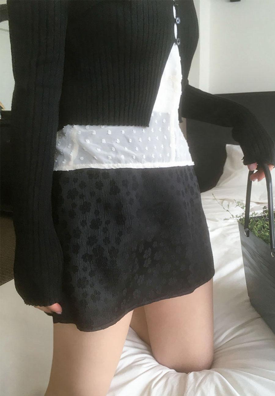 에오브 타티아 플라워 미니 치마바지 2color