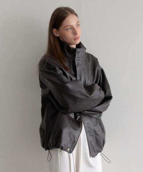 esy Half Leather Jacket (브라운)