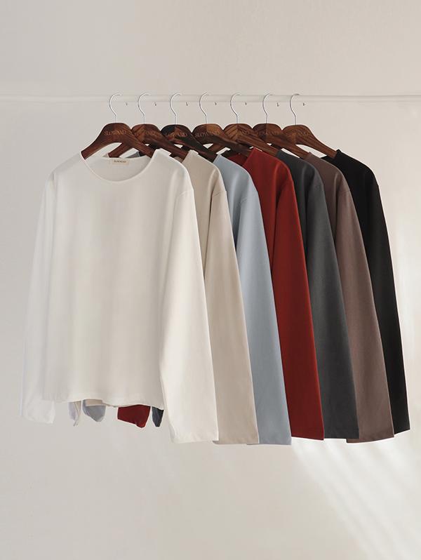 슬로우앤드 [🍂베스트티셔츠] made. 프리미엄 데일리 무지티셔츠 - 7 color