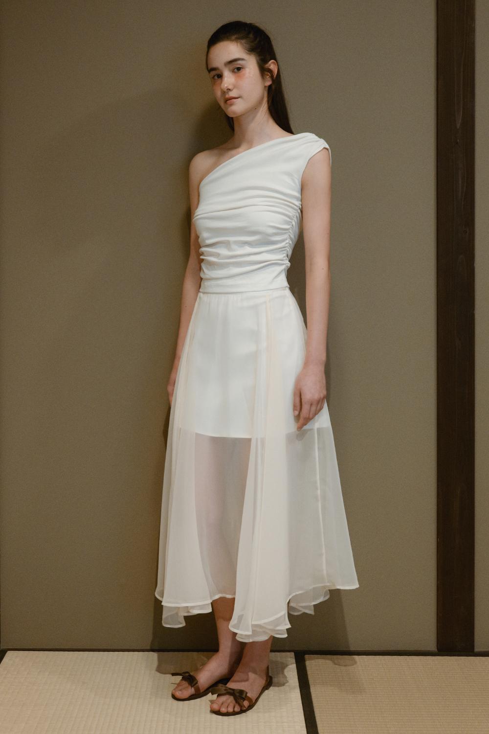 [S SIZE 7/3 예약배송] CHIFFON LAYERED SKIRT_TT3S511CM