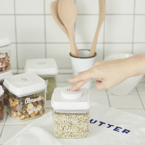 원터치로 눅눅함 제로! 클린라벨 원터치 진공밀폐용기 5size (리뉴얼ver.)