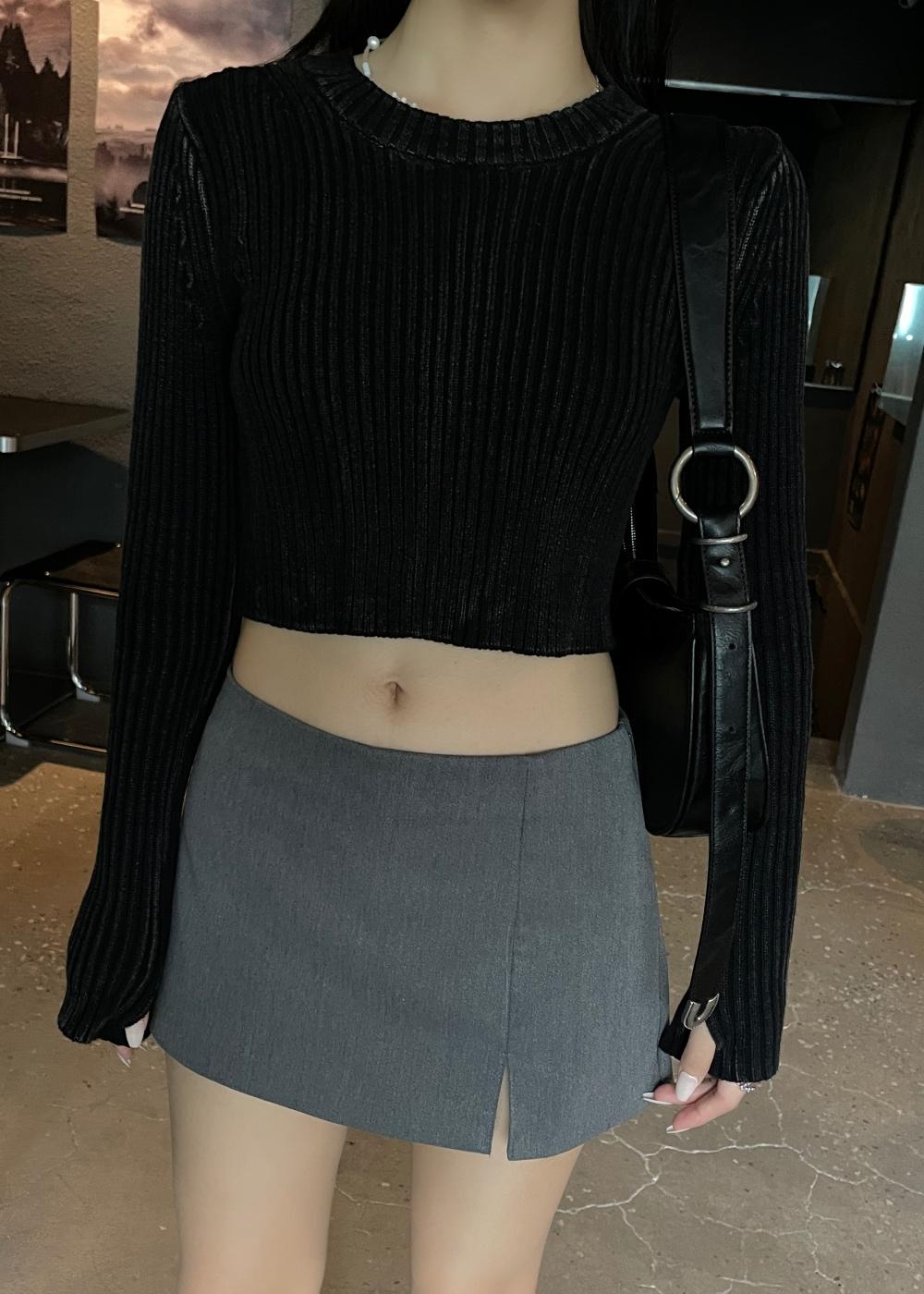 웨어니드 주드 슬릿 로우라이즈 치마바지