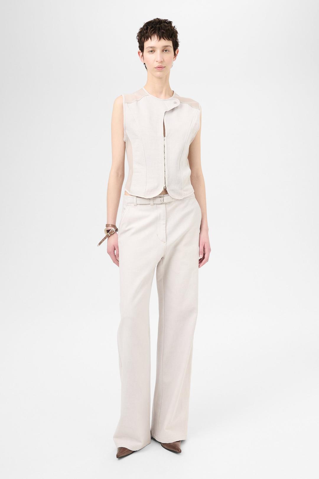 Corset Vest Dust Bunny Disrupted Sateen