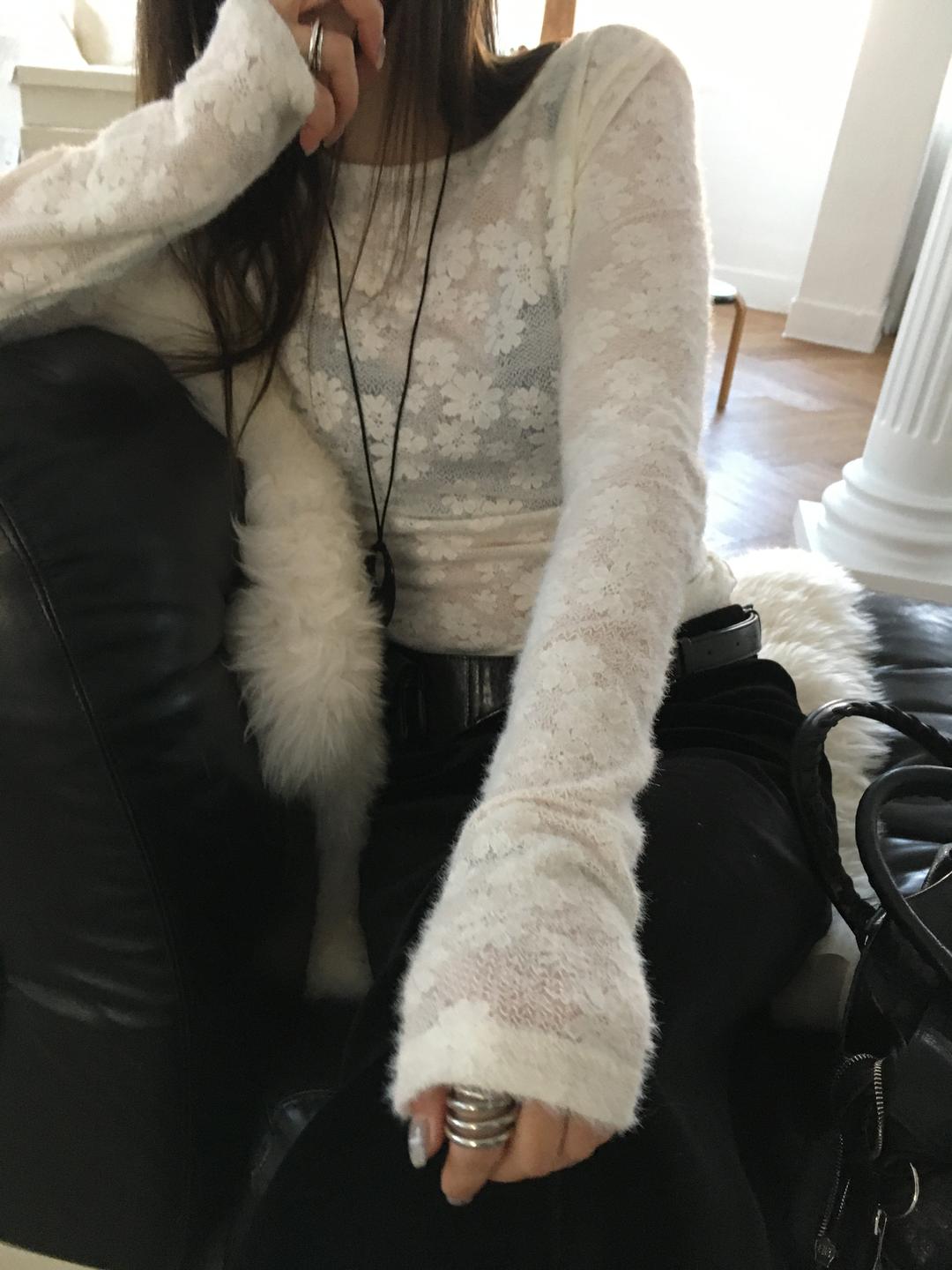 노프 flower backless tee (3color)🔖nof pick