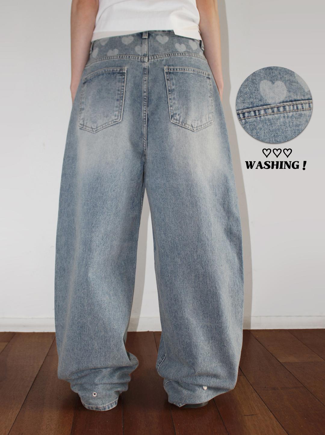 (*당일발송) SNAP BUTTON ♡ DENIM (light blue!)