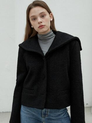 iuw1148 sailor hair tweed JK (black)