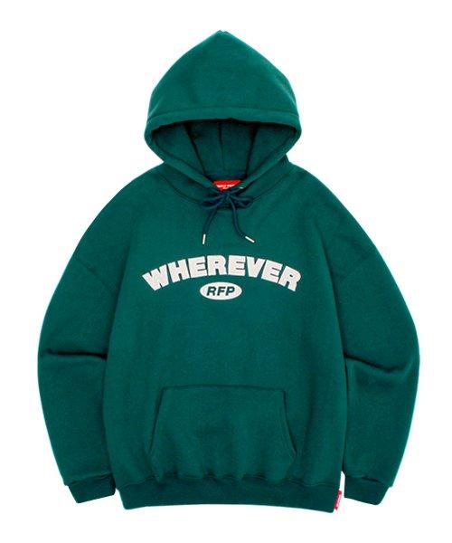 웨어에버 아치로고 후드 그린