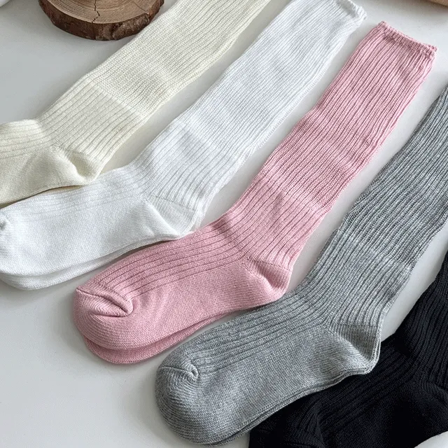 [1+1 50%할인] 캘린 골지 루즈 니삭스 양말 롱양말 레그워머 루즈삭스 스타킹양말 나일론양말