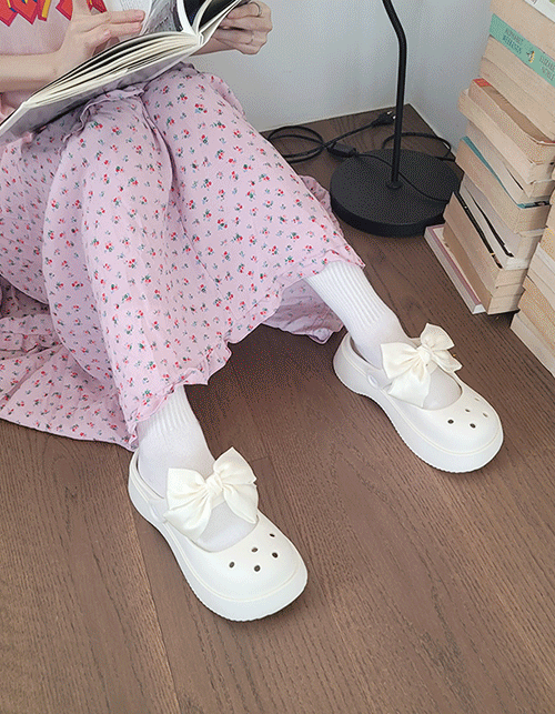 메리제인 리본 클로그 샌들 (3 colors)