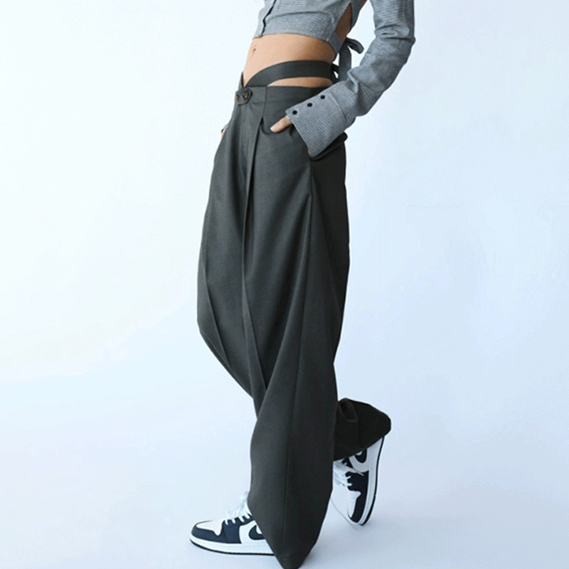 힙 라인 슬랙스 (다크그레이)