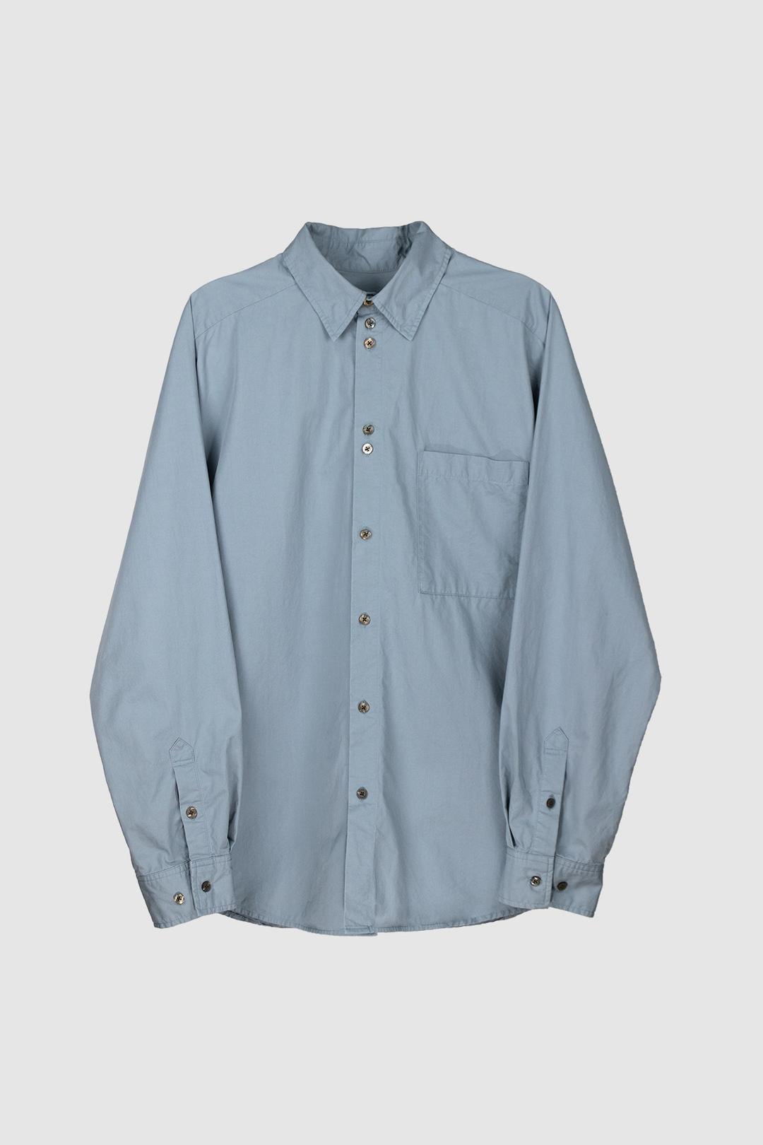 Diagonal Seam Shirt _____cloudy blue