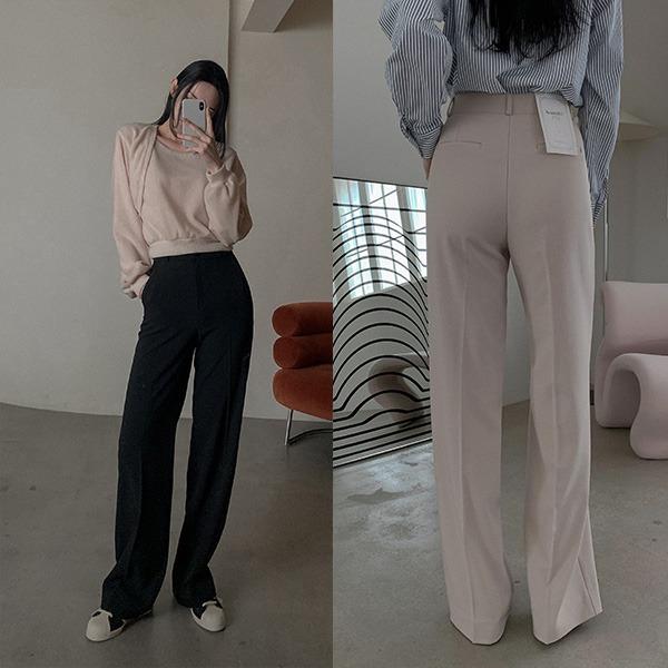 [174]키큰여자바지vol.480*속밴딩스판와이드슬랙스