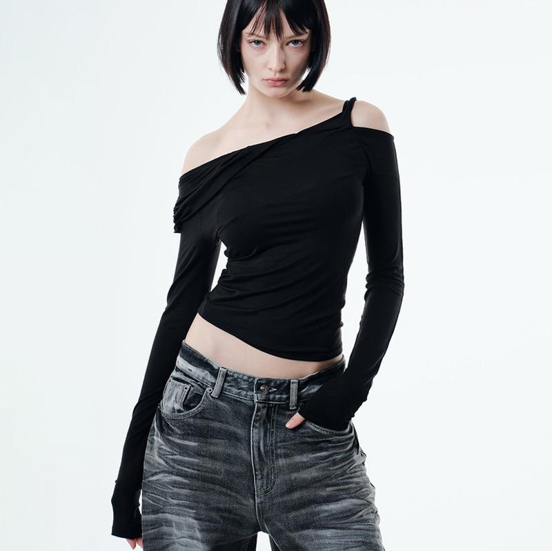 LIN UNBALANCED TOP (BLACK)