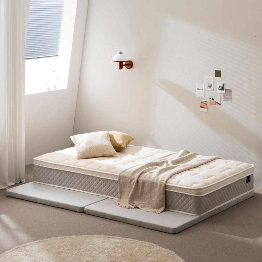 젠티스 자모고 원목 패브릭 매트리스 받침대 깔판 S