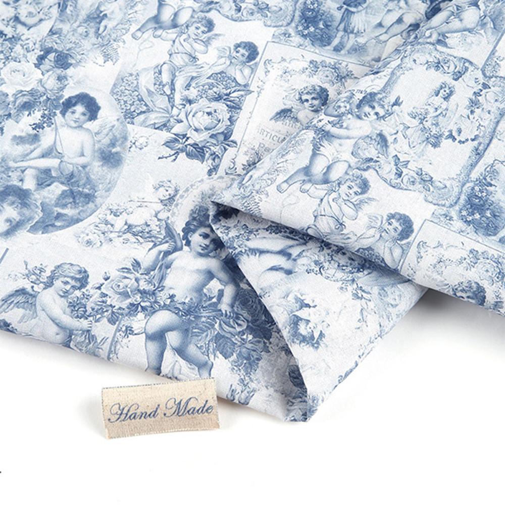 친환경 린넨원단 DTP MLB1272 러블리 큐피트 블루 66120